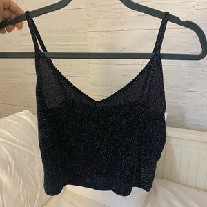 Black sparkly tank top